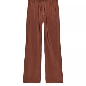 Zara Chestnut Wide-Leg Trousers